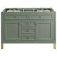 James Martin Vanities Chicago 48" Single Bathroom Vanity in Smokey Celadon with 3 cm Carrara White Marble Top and Rectangular Sink, , large