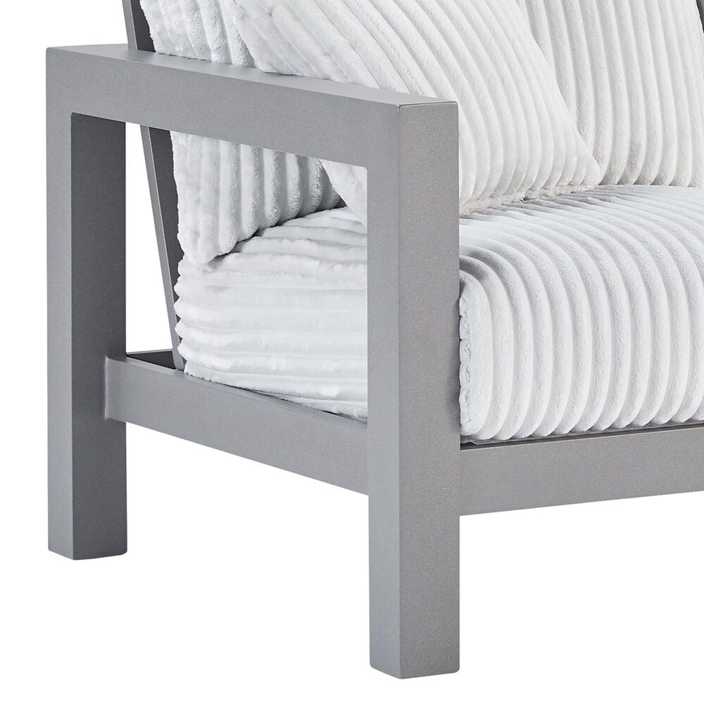 Ashley Hurley Park Patio Loveseat in Gray, , large