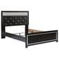 Ashley Kaydell 4-Piece Queen Upholstered Bed Set in Black and Dark Gray, , large