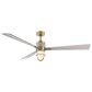 Minka-Aire Nauticus 65" Smart Indoor/Outdoor Ceiling Fan with Warm Coastal Driftwood Blades in Legacy Brass, , large