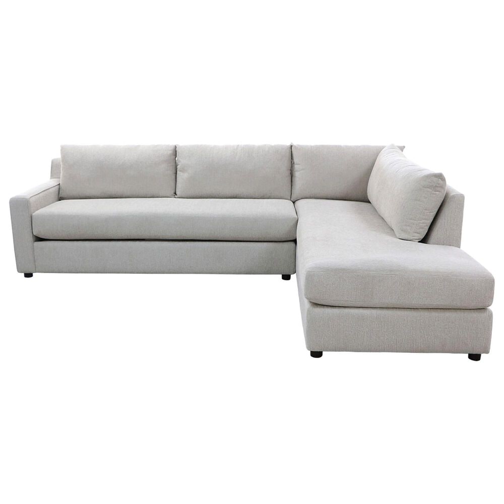Fulton Home Brooklyn 2-Piece Stationary Sectional with Right Facing Chaise in Claudia Linen, , large
