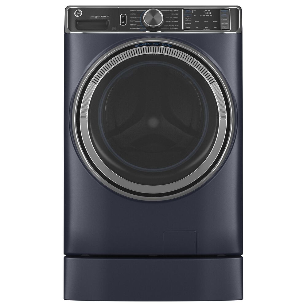 GE Appliances Laundry 7&quot; RightHeight Riser in Sapphire Blue, , large