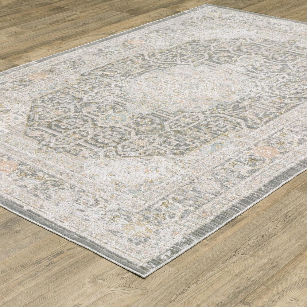 ROW by Oriental Weavers Cavett Gray and Orange 7'10" x 10'10" Area Rug, , large