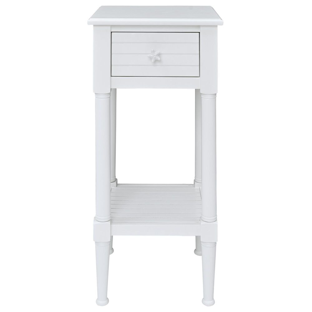 Linon Home Decor Seaboard End Table in White, , large