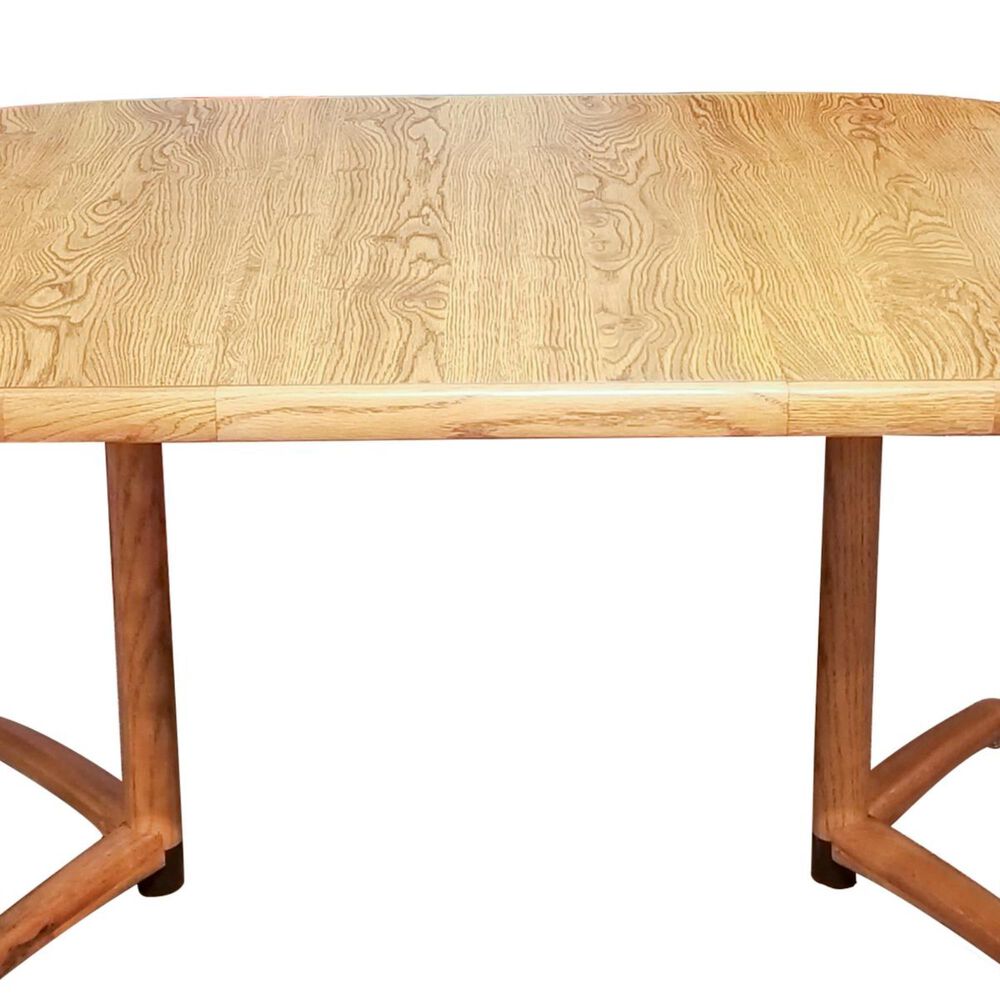 Chromcraft Laminate Double &quot;V&quot; Pedestal Dining Table in Chestnut - Table Only, , large