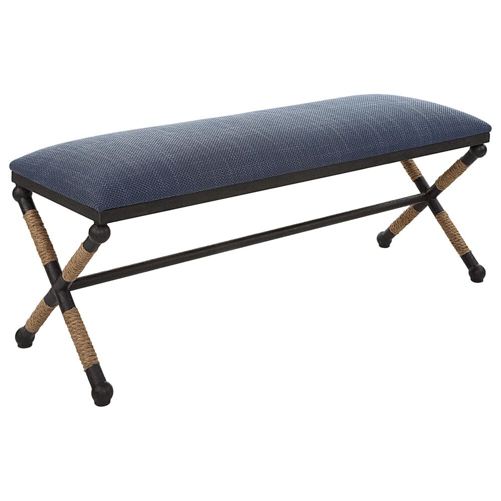 Uttermost Firth Bench in Navy Blue, , large