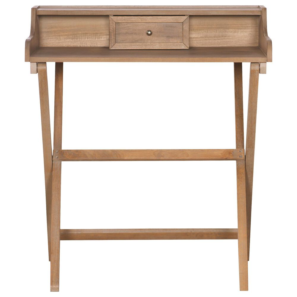 Linon Home Decor Coy Folding Desk in Brown, , large