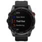 Garmin Fenix 7S Solar Edition GPS Smartwatch 42mm Slate Gray Case with Black Band, , large