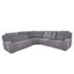 Oxford Furniture Cheers 6-Piece Power Reclining Sectional in Milan Fog, , large