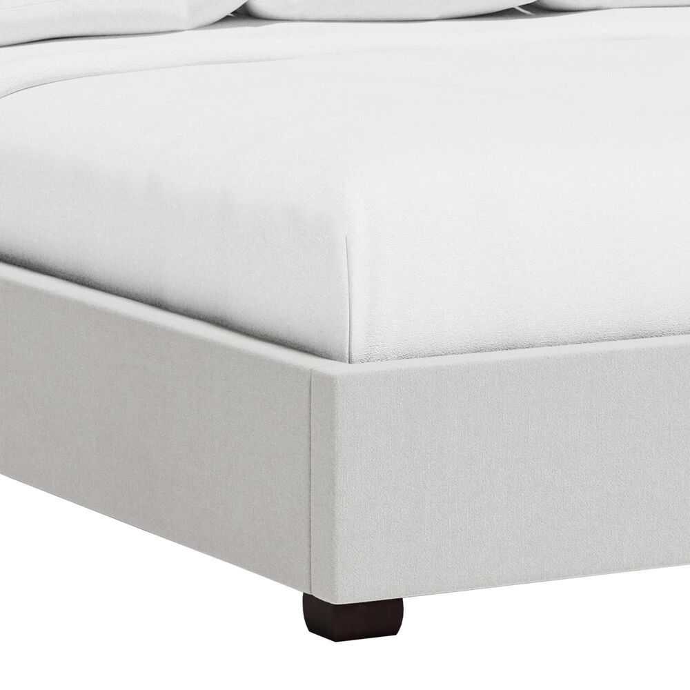 Bernhardt Morgan King Upholstered Panel Bed in White and Cream, , large