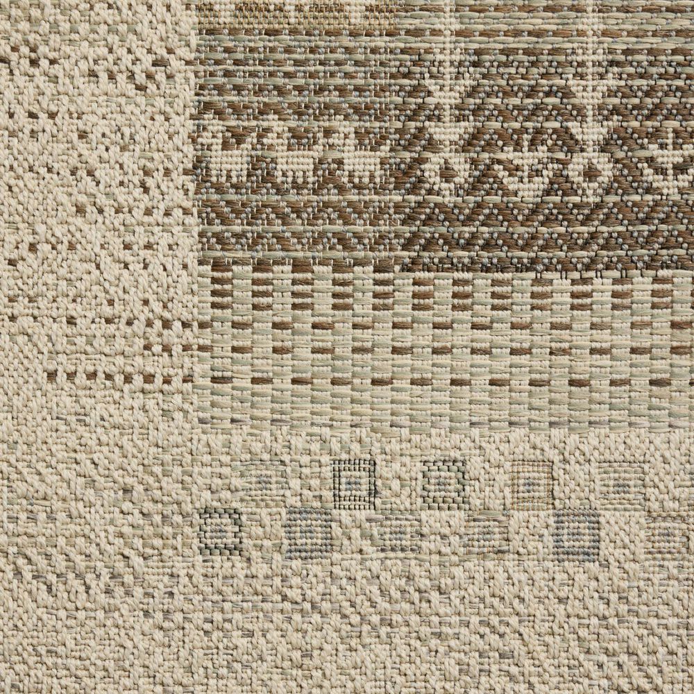 Loloi Saylor Ivory and Earth 7'6" x 10' Indoor/Outdoor Area Rug, , large