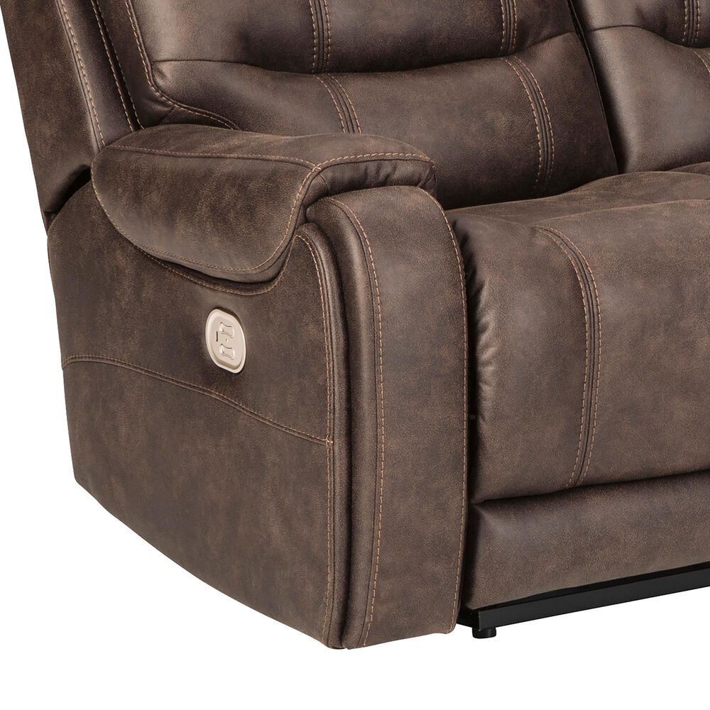 Signature Design by Ashley Yacolt Power Reclining Sofa with Adjustable