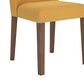 Ashley Lyncott Side Chair with Mustard Yellow Cushion in Brown, , large