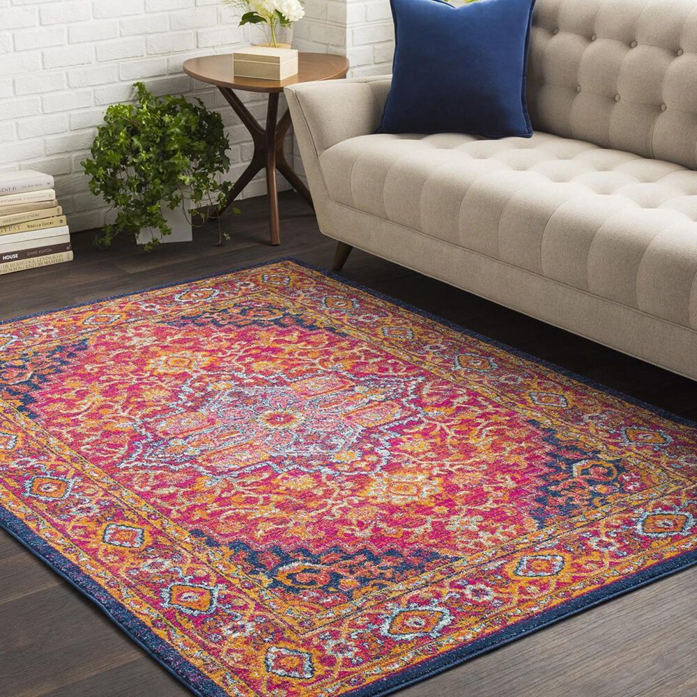 Surya Harput HAP-1009 3&#39;10&quot; x 5&#39;7&quot; Garnet, Blue and Saffron Area Rug, , large