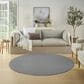 Nourison Courtyard Ivory and Blue 6" Round Indoor/Outdoor Area Rug, , large