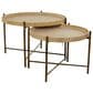 Maple and Jade 3-Piece Rattan Nesting Coffee Table in Matte Brown, Whitewashing and Dark Brown, , large