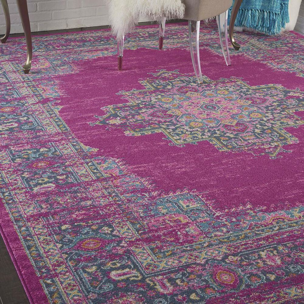 Nourison Passion PSN03 6"7" x 9"6" Fuchsia Area Rug, , large