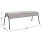 Uttermost Jacobsen Bench with Gray Cushion in Aged Black, , large