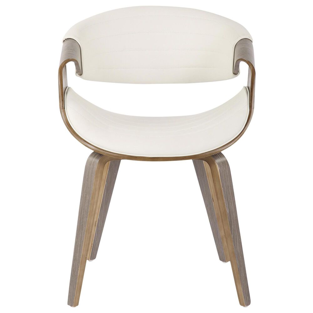 Lumisource Symphony Arm Chair with White Cushion in Light Grey, , large