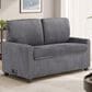 Lifestyle Solutions Drew Twin Loveseat Sleeper with Gray Cushion in Brown, , large