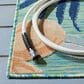 Safavieh Cabana CBN454Y 6"6" x 9"6" Green and Rust Indoor/Outdoor Area Performance Rug, , large