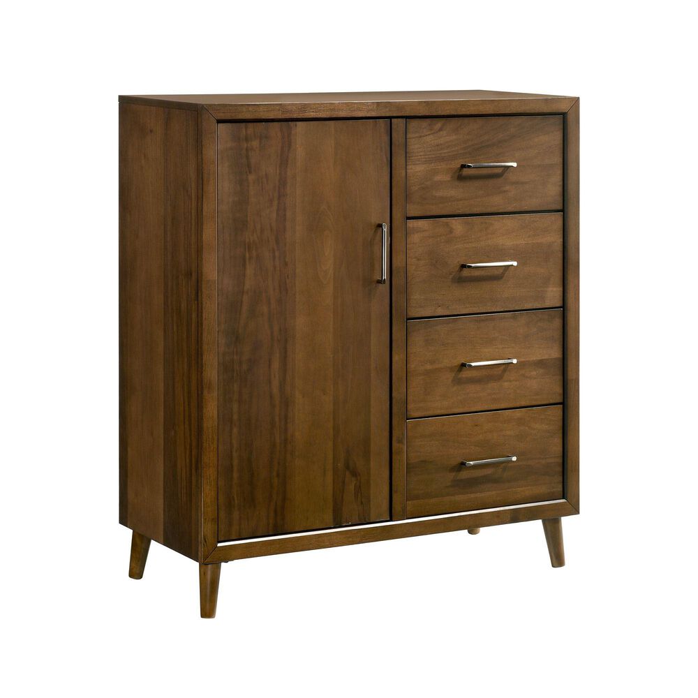 Mayberry Hill Malibu 4-Drawer 1 Door Chest in Walnut, , large