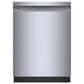 Bosch 100 Series 24" Built-In Recessed Handle Dishwasher with 8 Wash Cycles in Stainless Steel, , large