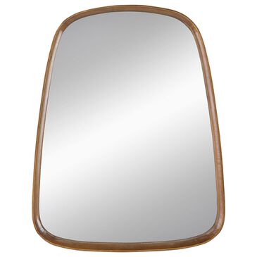 A&B Home Wayne 37.5" Curved Accent Wall Mirror in Brown, , large