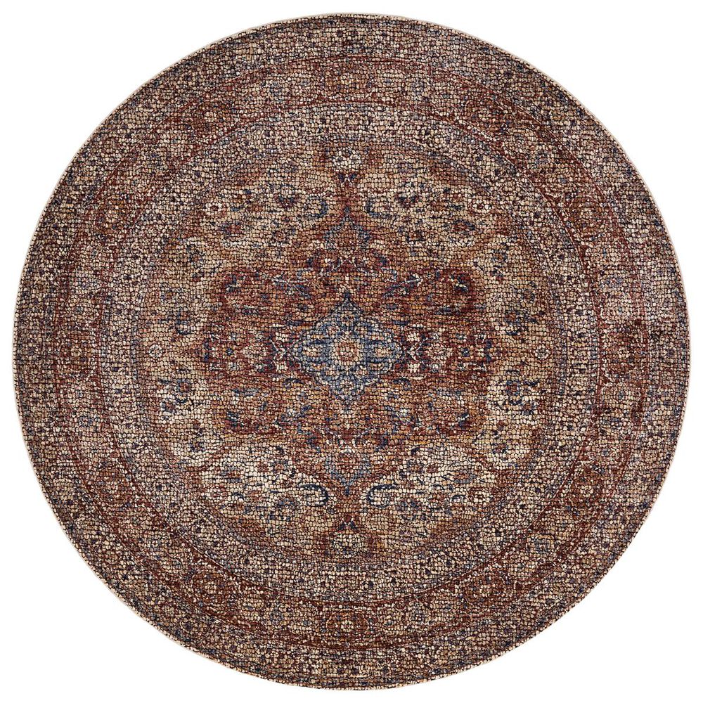 Loloi Porcia PB-07 7"10" Round Adobe Spice Area Rug, , large