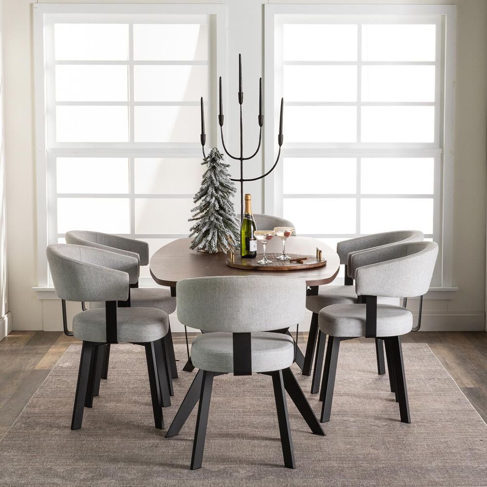 Amisco Boomerang Dining Table in Black Coral and Pinecone, , large
