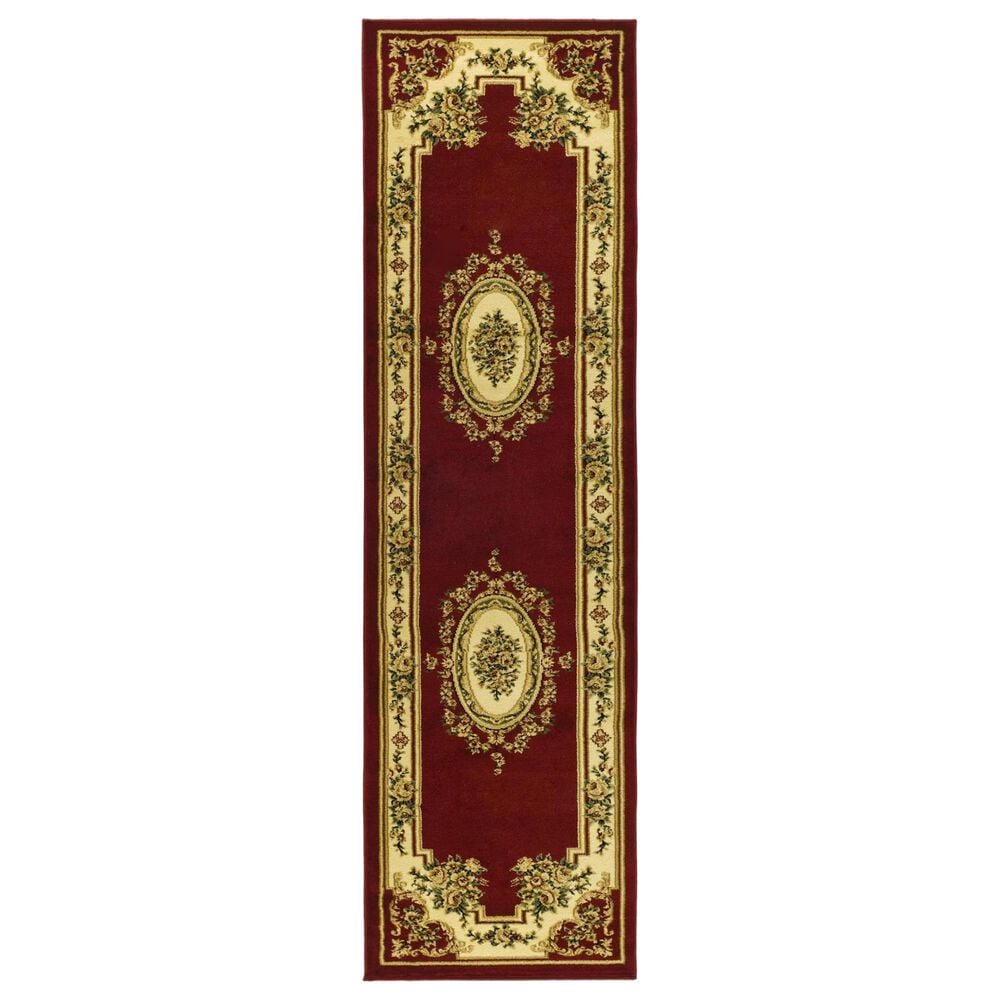 Safavieh Lyndhurst LNH218C 2"3" x 8" Red and Ivory Runner, , large