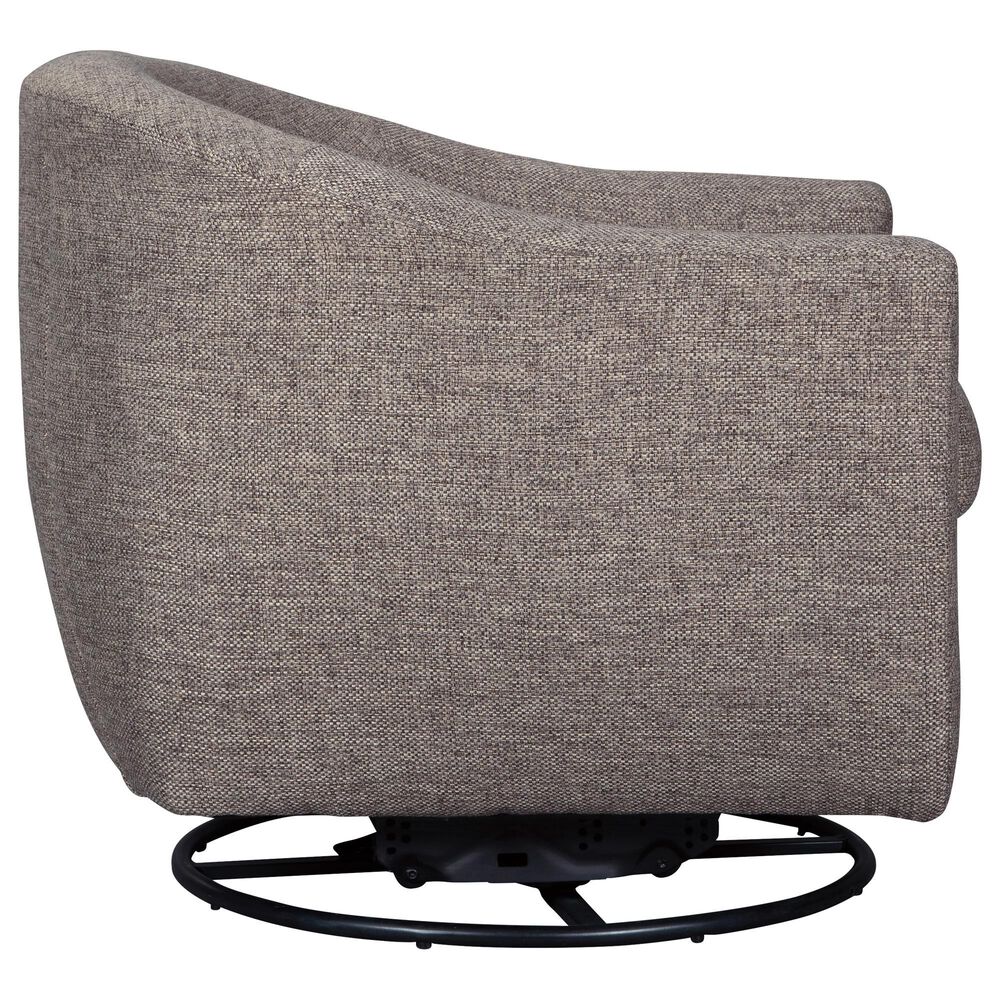 Ashley Upshur Swivel Glider Accent Chair in Taupe, , large