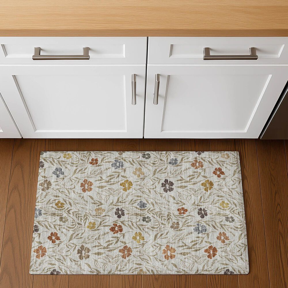 Dalyn Rug Company Soft Essentials Floral Pearl 2'6" x 3'10" Indoor/Outdoor Area Rug, , large