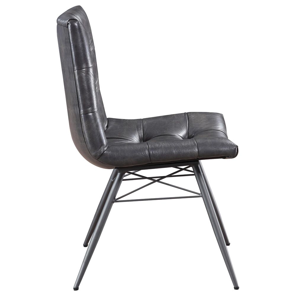 Pacific Landing Dittnar Tufted Dining Chair with Charcoal Cushion in Grey, , large