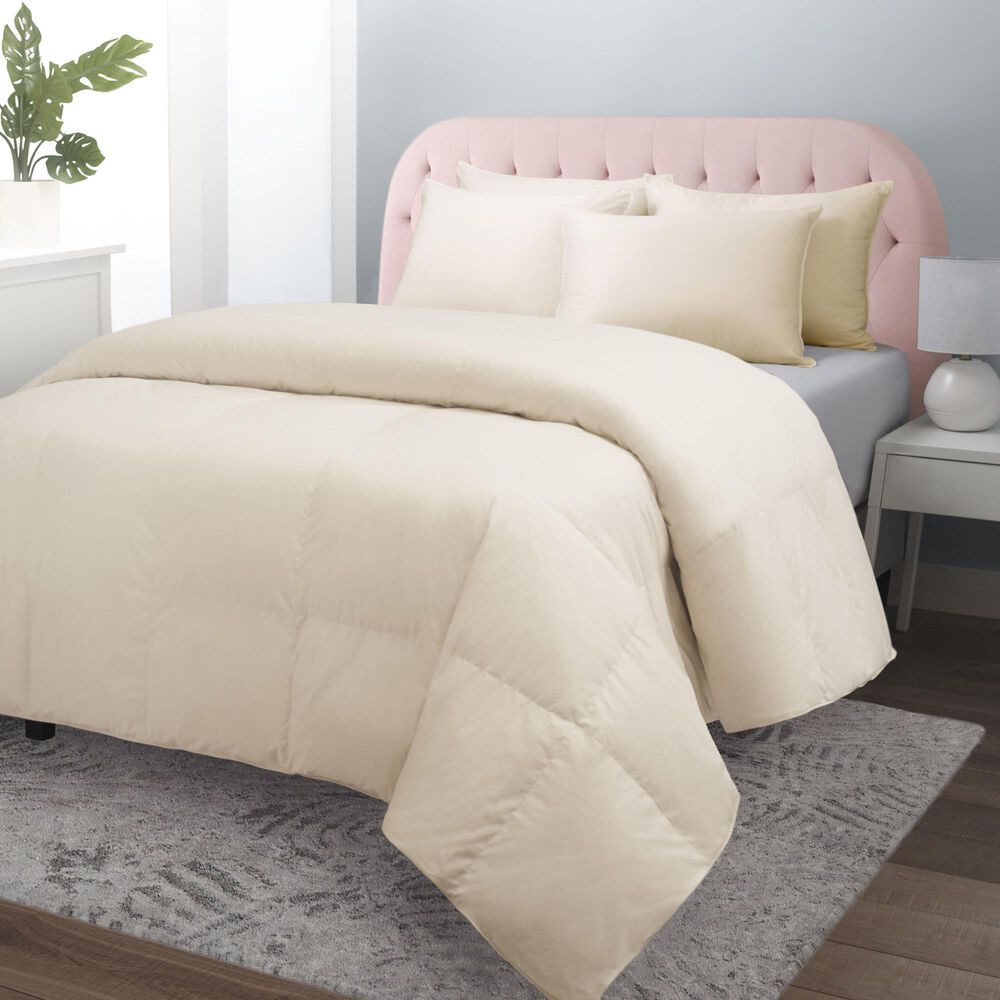 Allied Home CosmoLiving by Cosmopolitan Cloud Nine Full/Queen Prime Feather Organic Comforter in White, , large