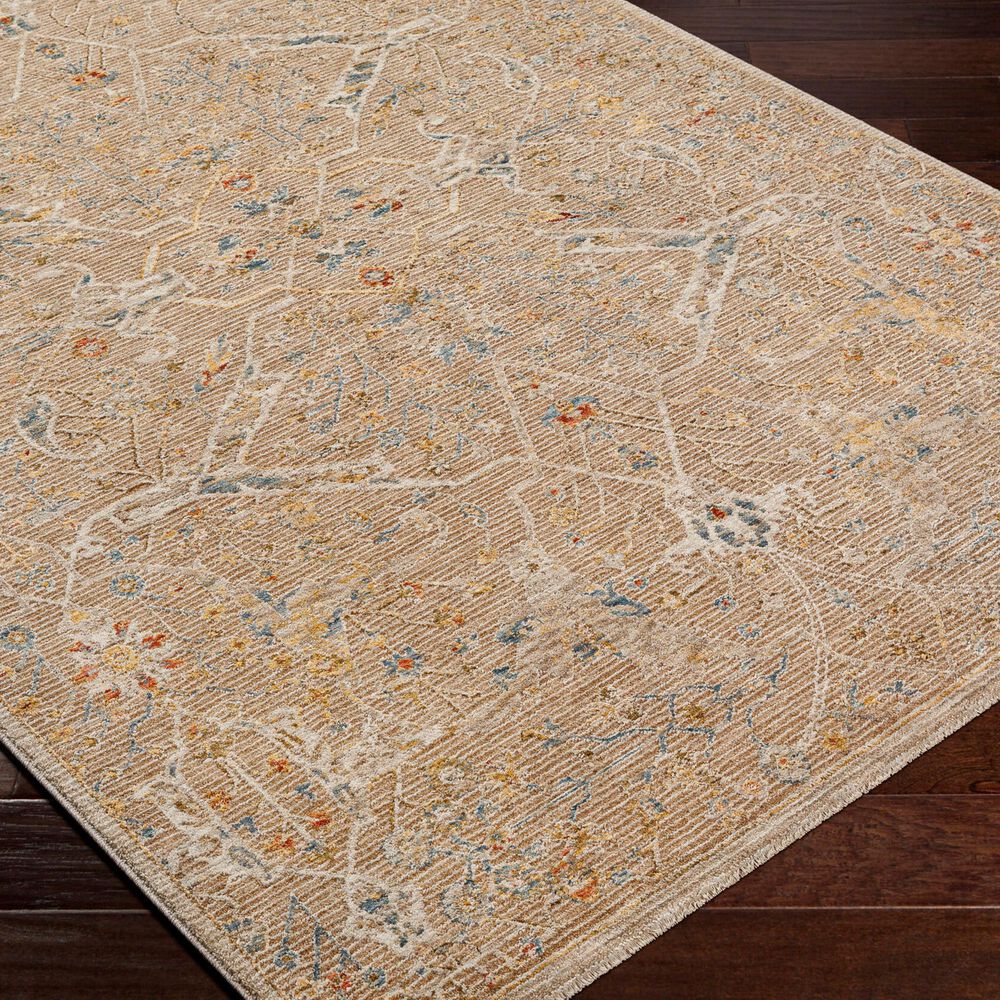 Surya Reina Light Brown, Tan, Denim, Rust, Olive, Light Gray, Cream and Mustard 6'7" x 9'6" Area Rug, , large