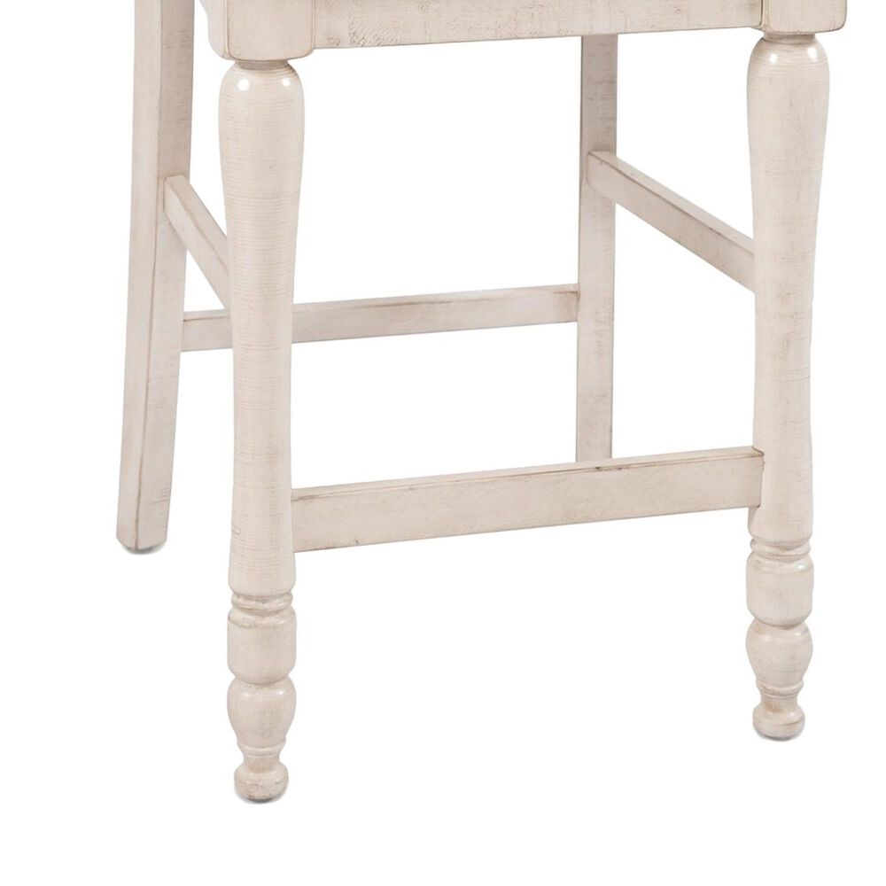Waltham Madison County Slatback Counter Stool in Vintage White Nebraska Furniture Mart