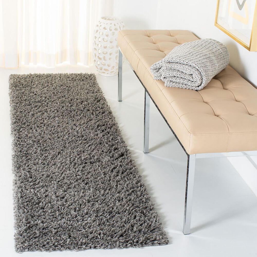 Safavieh August Shag AUG200F 2&#39; x 7&#39; Grey Runne, , large
