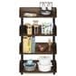 HOMLUX Turn-N-Tube 4-Tier Open Display Storage Bookshelf in Walnut, , large