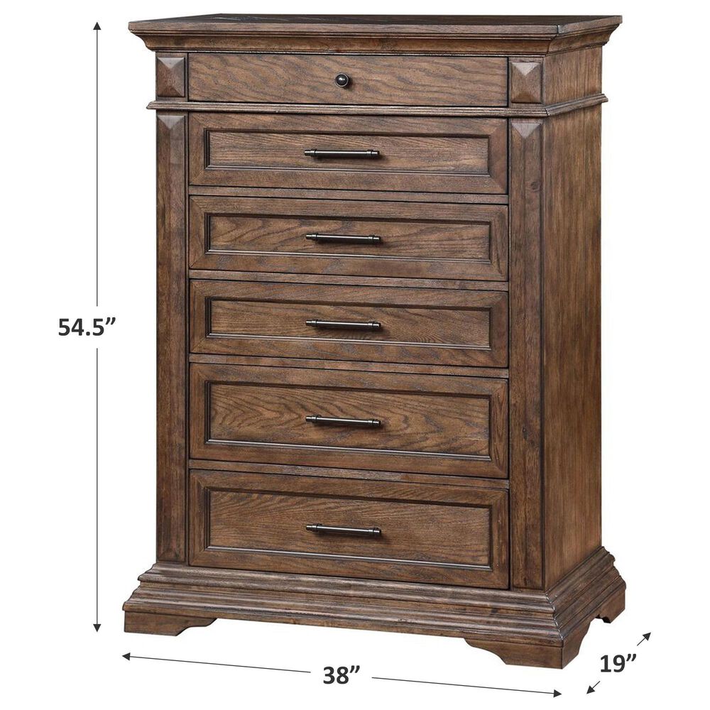 New Heritage Design Mar Vista Chest in Brushed Walnut, , large