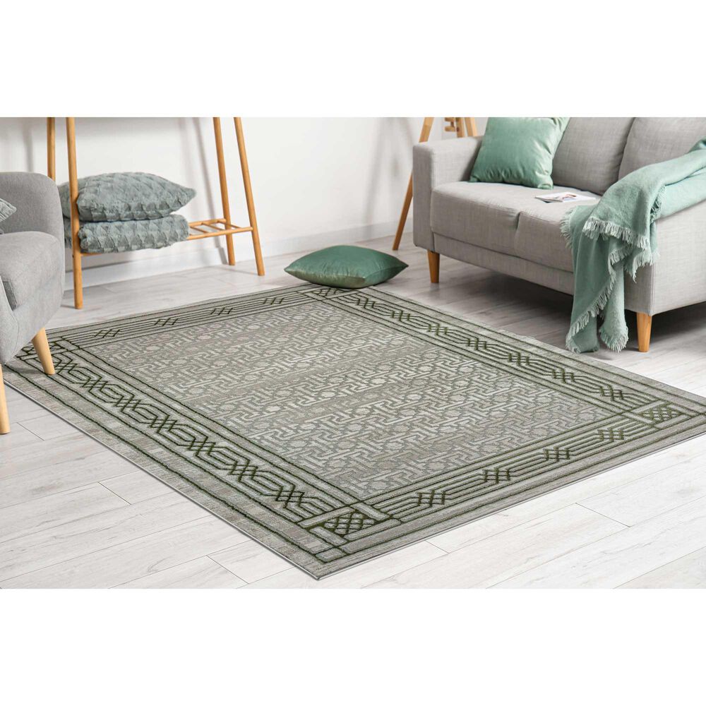 Radici USA Davide Southwestern 7&#39;10&quot; x 10&#39;6&quot; Green Area Rug, , large