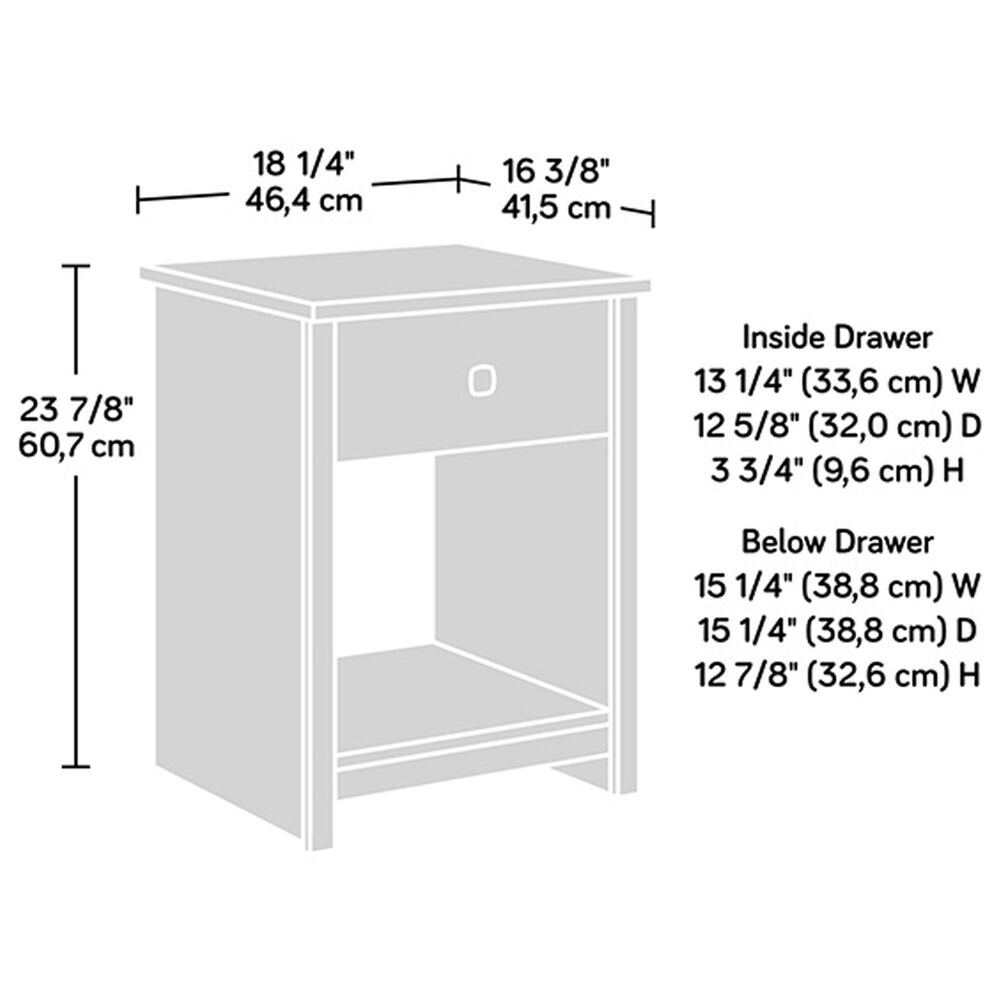 Sauder River Ranch 1-Drawer Nightstand in Harvest Walnut, , large