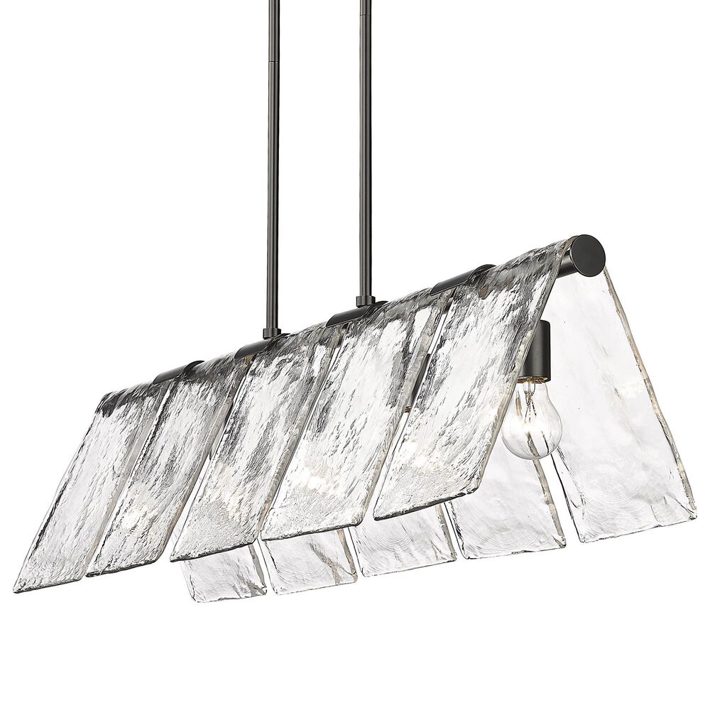 Golden Lighting Serenity 5-Light Linear Pendant in Matte Black, , large