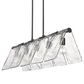 Golden Lighting Serenity 5-Light Linear Pendant in Matte Black, , large