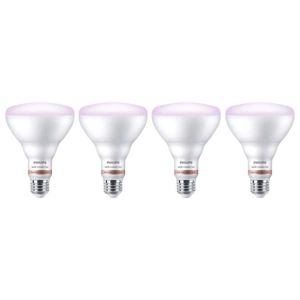 Phillips Hue 65-Watt Smart LED RGB BR30 Bulb in White (Set of 4)