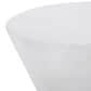 Hearth and Haven Round Patio Side Table with Hourglass-Shaped Base in Antique White, , large