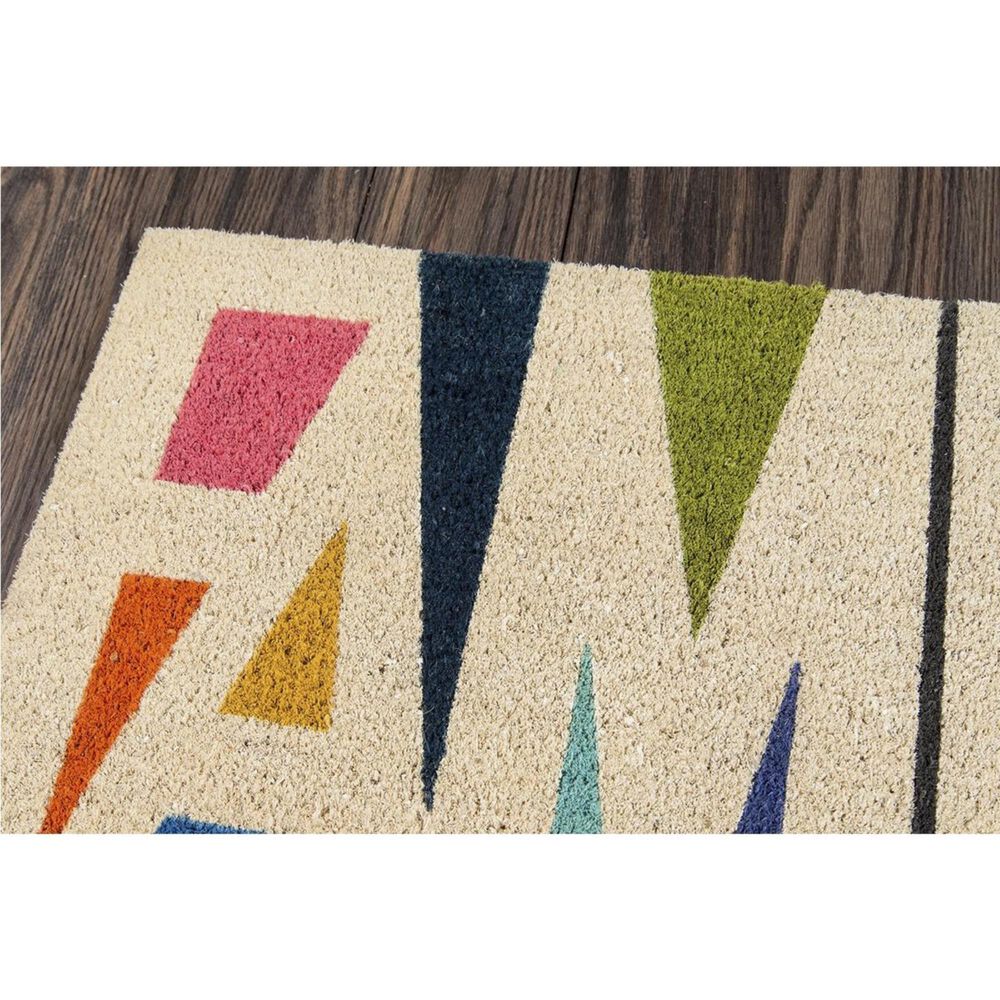 Novogratz Aloha Family ALO-1 1&#39;6&quot; x 2&#39;6&quot; Multicolor Door Mat, , large
