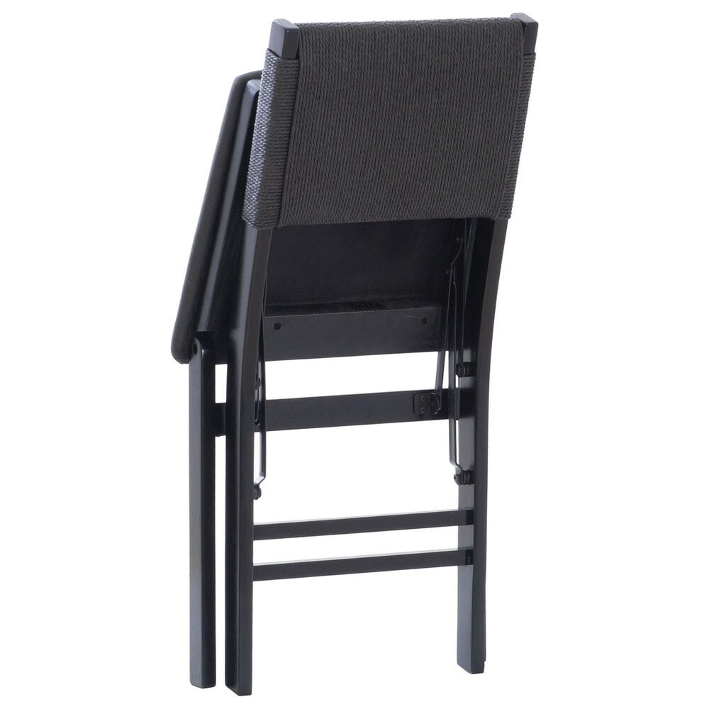 Linon Home Decor Norway Folding Chair in Black, , large