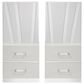 New Heritage Europa 2 Drawer Nightstand with Wall Panel (Set of 2), , large