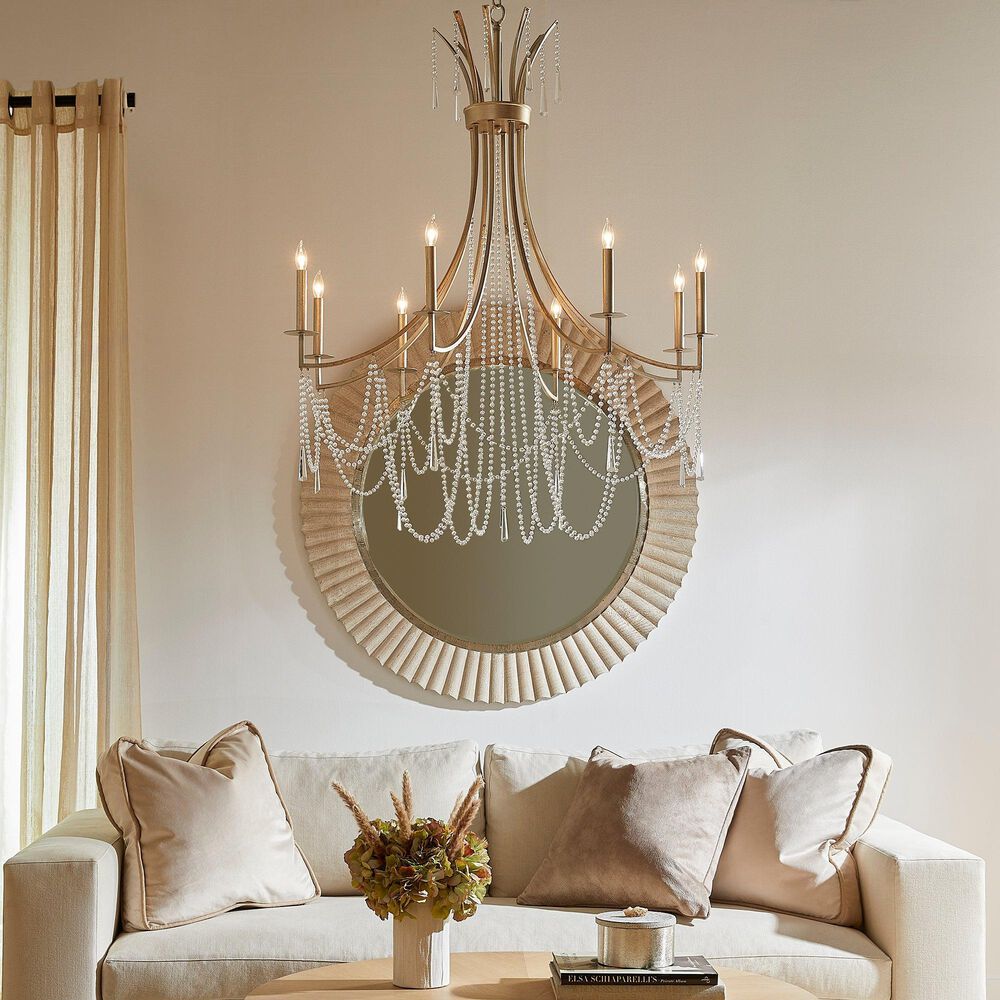Quorum Malin 8-Light Chandelier in Antique Silver, , large